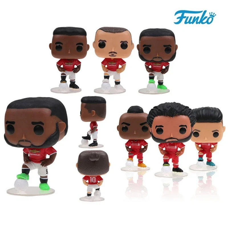 FUNKO POP Football Stars Romelu Lukaku 02 Zlatan 03 Paul Pogba 04 Roberto Firmino 09 Sadio Mane 10 Action Figure Toy for Gifts