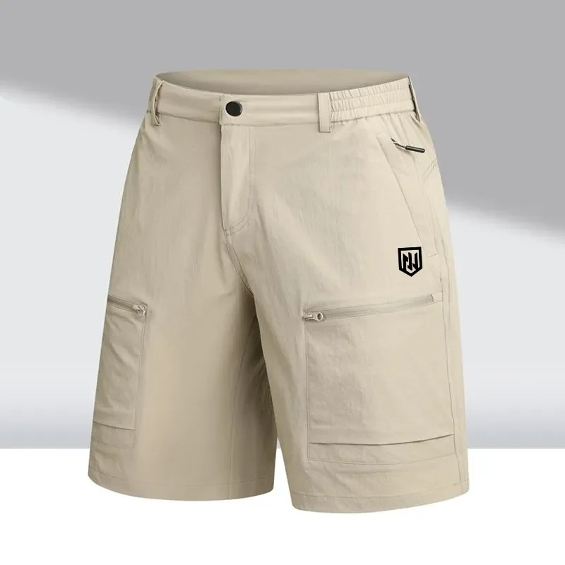 Men's Ice Silk High Elastic Golf Shorts Men's Loose Breathable Quick-drying Pants Summer Thin Sports Casual Pants Golf Clothing