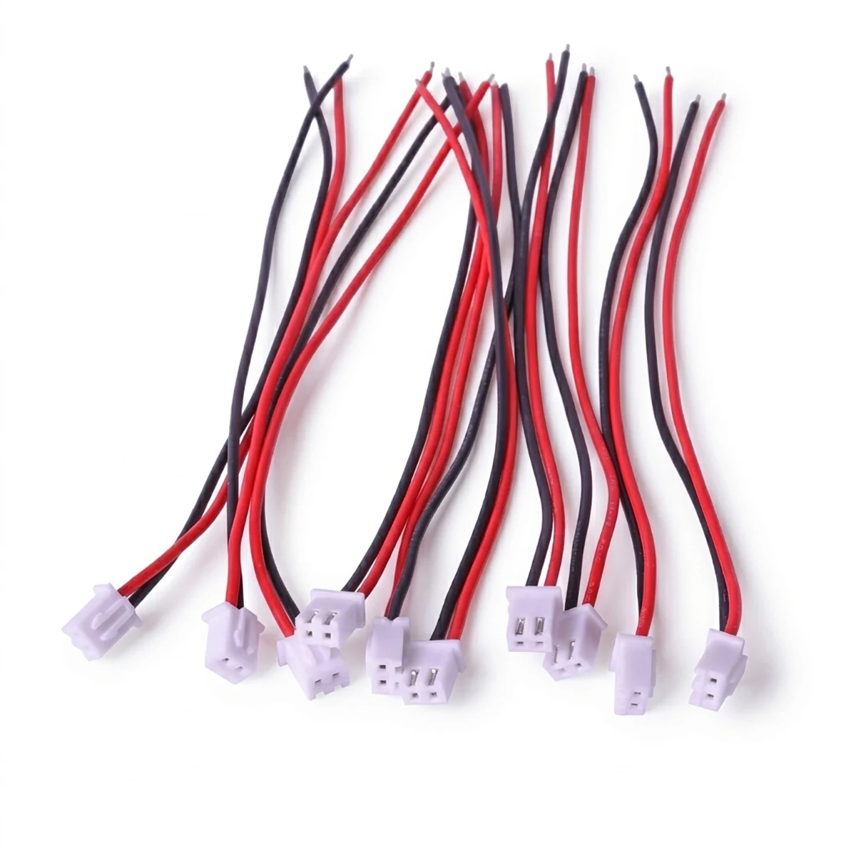 1-10PCS XH2.54 Terminal Cable 2Pin Fan Cable 22AWG Male Connector Power Extension Cord CPU PWM Fan Connector