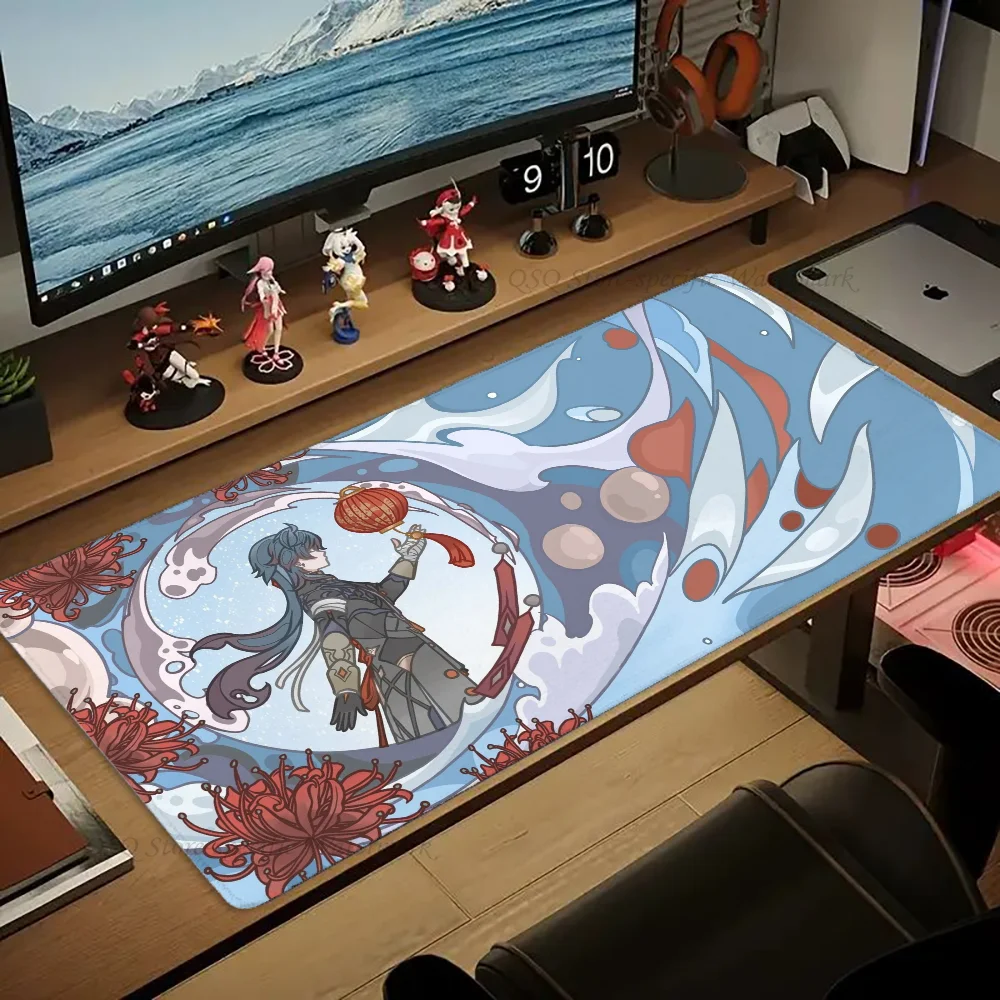 سجادة أرضية بسكة نجمة مع وسادة ، بساط ماوس مكتبي ، ملحقات ألعاب ، ألعاب رئيسية ، XXL ، لوحة مفاتيح ، سجادة حشوة ، شفرة هونكاي ، 1!