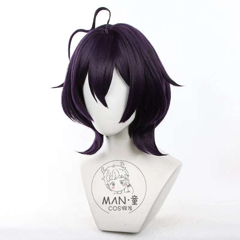 أريد أن أكون فتاة سحرية ماتوي تونوموري/ماجيا بايزر شعر مستعار كوسبلاي شعر قصير محاكاة فروة الرأس هدية الهالوين #3