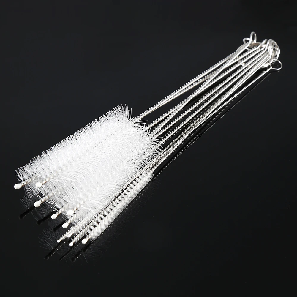 10Pcs Set Stainless Steel Cleaning Brush For Weed Pipe Clean Glass Hookah Smoking Cachimba Pipas Fumar Feeding Bottle Brush