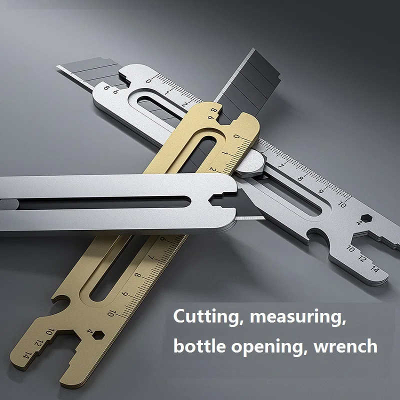 Utility Knife 칼 нож Multifunctional Stainless Steel Wrench канцелярия Stationery All Purpose Cutter Bottle Tin Opener Ruler