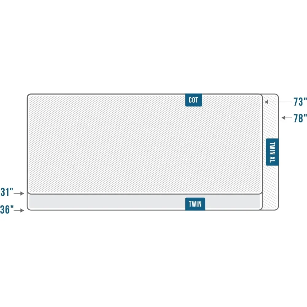 Letto per ospiti pieghevole lucido con materasso in memory foam da 4 pollici - Lettino con rotelle - Facile contenitore - Letto per lettino