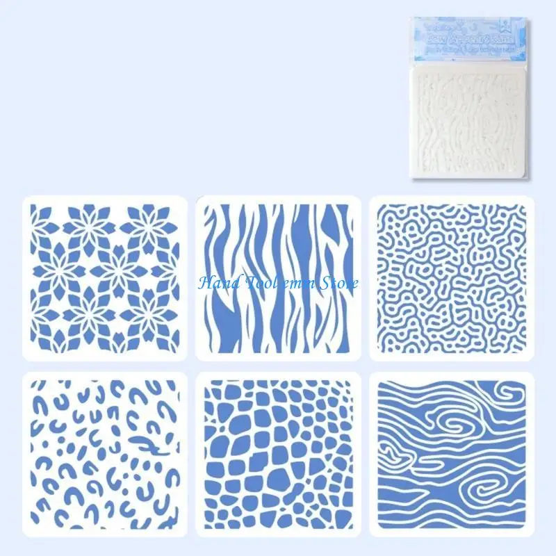 

H37F 6 Pcs PET Stencils Art and Craft Stencils Flowers Drawing Templates For Classroom Activity And Crafting