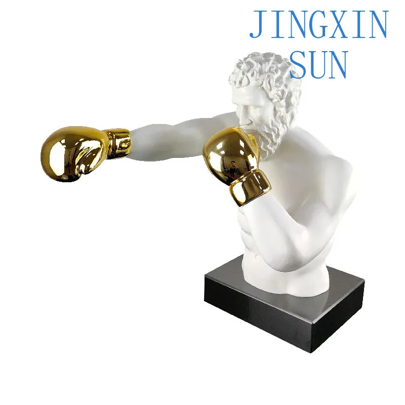Abstract Figure Sculpture Ornament for Hotel Model Room Living Room Entrance TV Cabinet Soft Decoration European Boxing