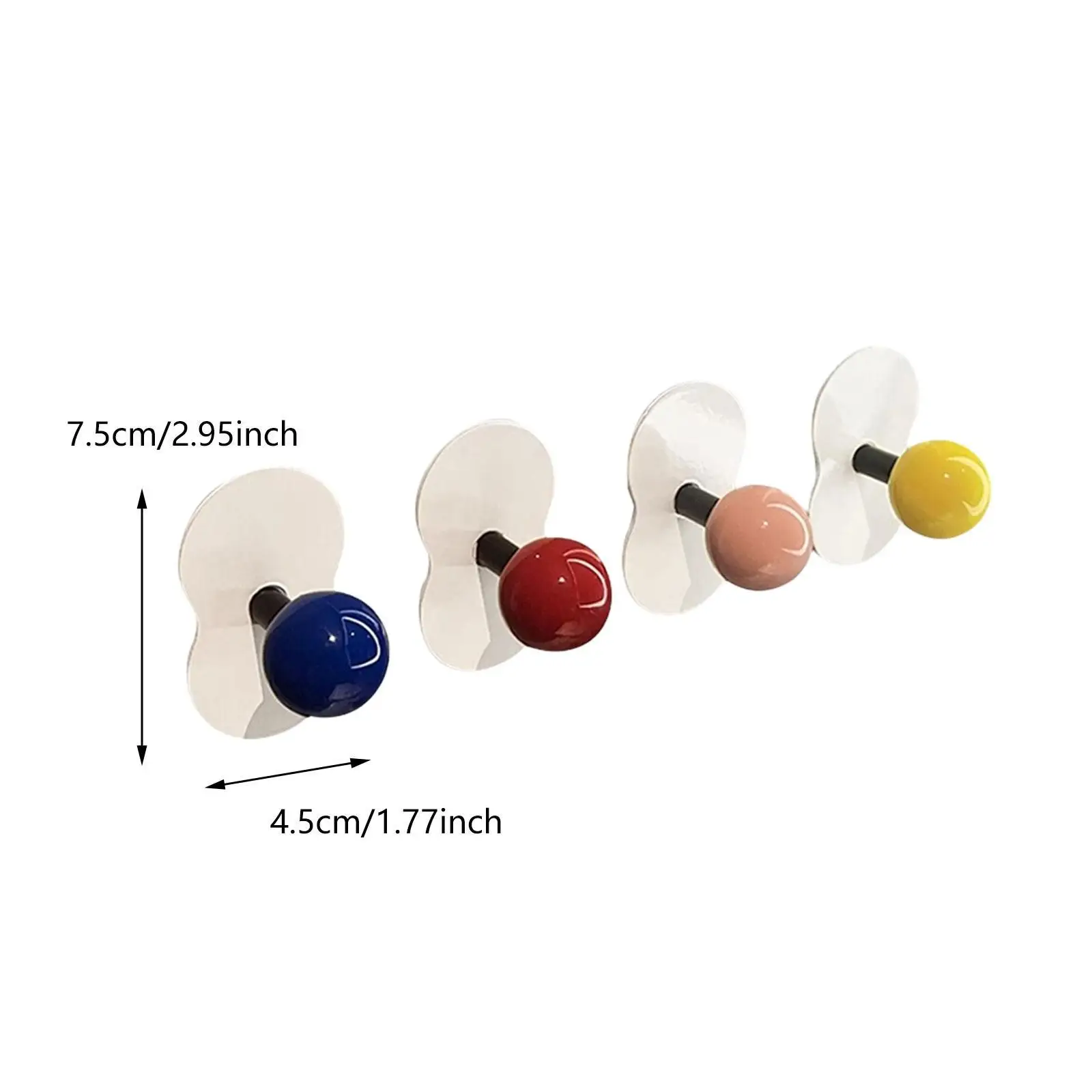 4Pcs Sticky Wall Hooks Towel Hooks for Hanging Self Sticky Holders Self Sticky Wall Mount Hooks for Bathroom Kitchen Home
