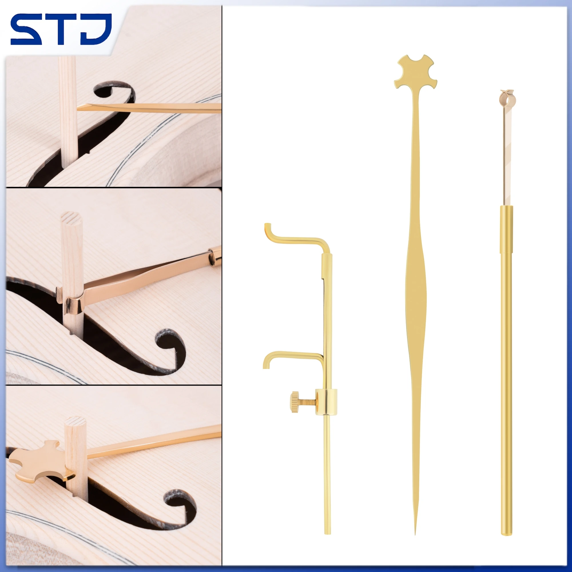 Install Repair Professional tool Violin Cello Sound Post Viola Bass Soundpost Gauge Measurer & Retriever Clamp & Setter Luthier - Image 2