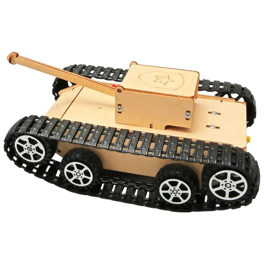 DIY Montage Auto Spielzeug Modell Kits Jungen Gebäude Puzzle Pädagogisches Elektrische Tank Spielset Spielzeug Kinder STEM Kunststoff Holz Blöcke