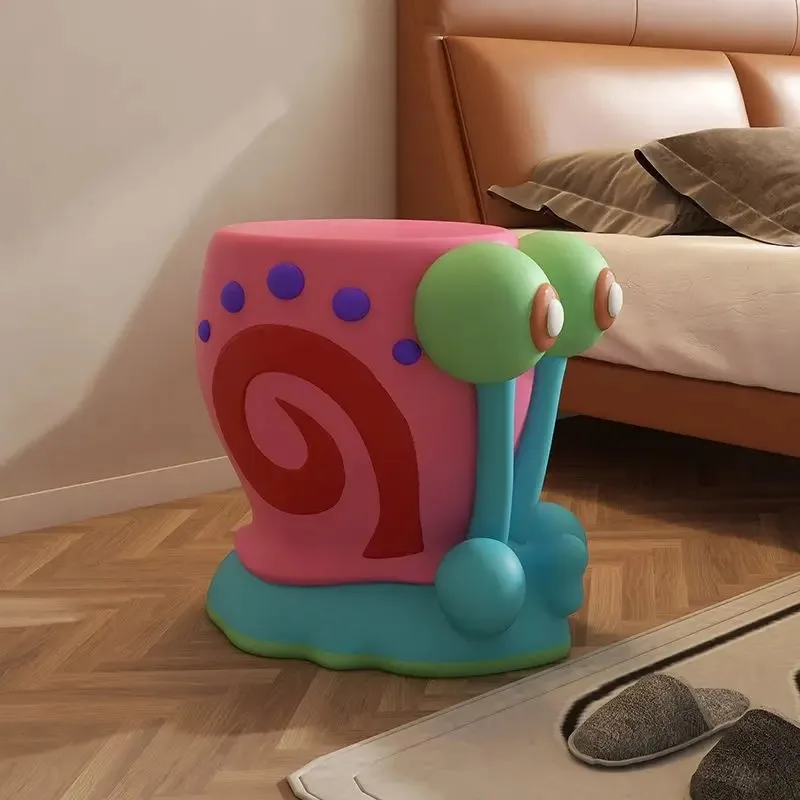 Snail‑Shaped Shoe‑Changing Stool Household Low Bench Entryway Side Table Decorative Seat For Living Room Hallway Home Decoration