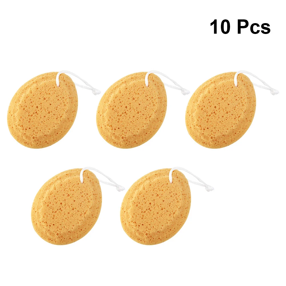 

10pcs Bath Sponge Natural Honeycomb Shower Sponge With Drying Rope Body Exfoliator For Adults Home Travel Bathroom Dorm
