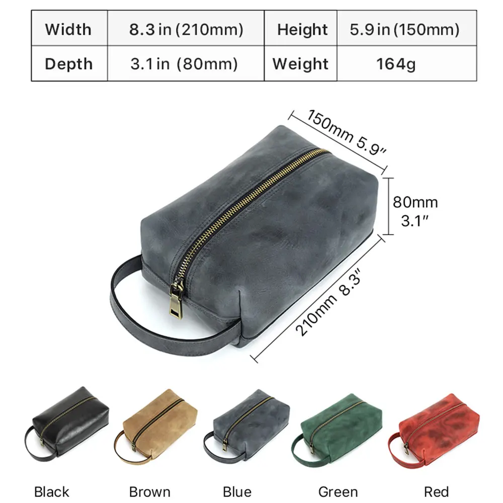 Genuine Leather Handmade Portable Digital Accessories Gadget Devices Organizer Charger Case Travel Storage Cable Organizer Bag