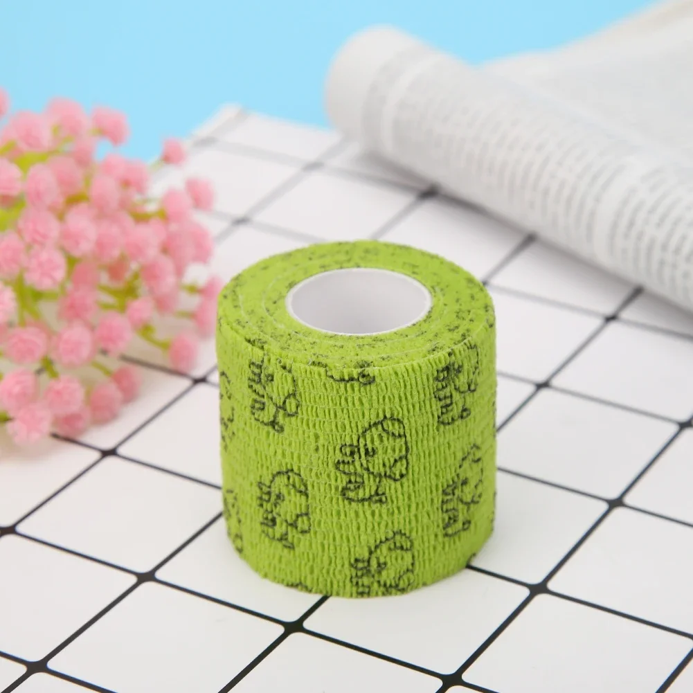 5Pcs Self Adhesive Bandage Wrap for Dogs Pets Bandage Leg Cover Protector Bandage First Aid Vet  Elastic Wrap Pet Supplies Green