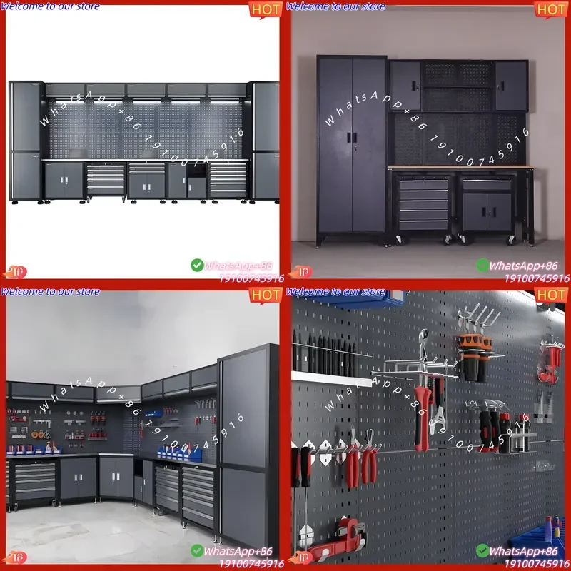 CE Certificate Garage Storage Combination Tool Cabinets Heavy Workstation Metal Removable Workbench Customizable Modular