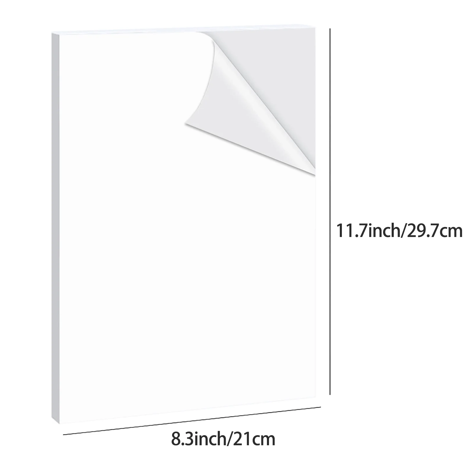 Glossy Vinyl Sticker Paper 30 Sheets A4 Size Inkjet Printer Printable Self-Adhesive Waterproof 8.3 x 11.7 In DIY Stickers Craft