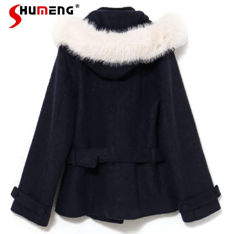 

Японский стиль Y2k, крутой топ, осенний дафл, короткое универсальное пальто, женское однобортное шерстяное пальто с длинными рукавами, верхняя одежда