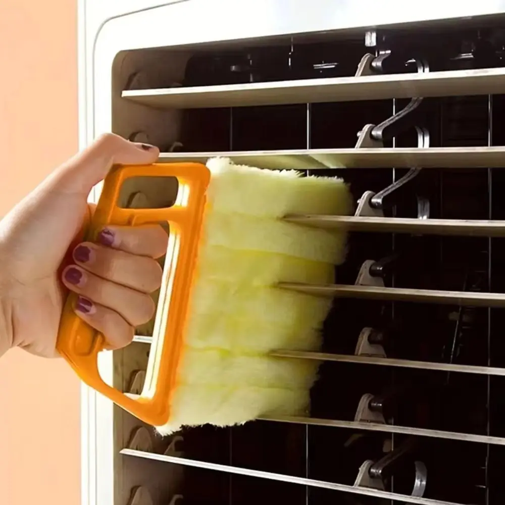 

5 шт., моющийся очиститель для окон из микрофибры, щетка с 7 планками, съемный дизайн, щетка для очистки пыли из микрофибры, портативный пластик