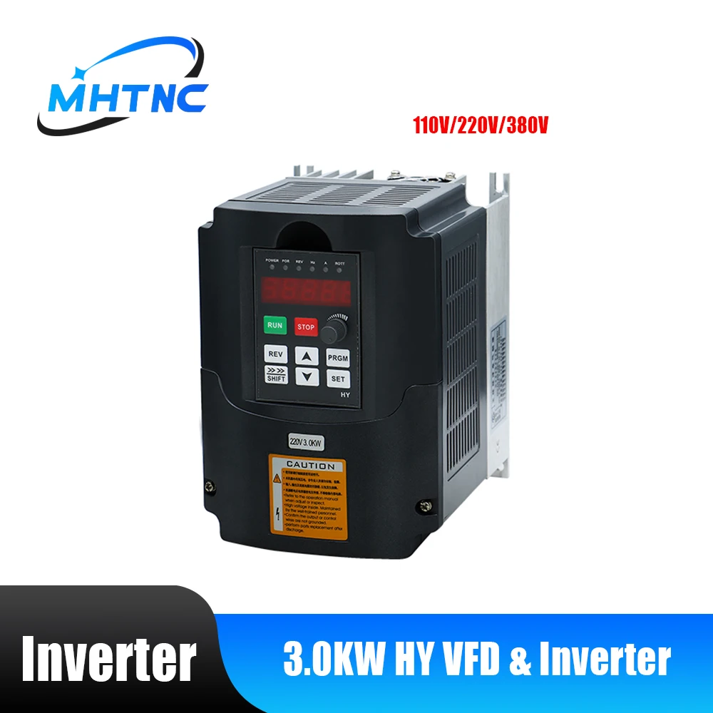 HY 3KW VFD Inverter CE 3000W 0-400Hz input single phase ouput 3 phase 110v 220v 380v CNC Spindle Motor Speed Controller Driver