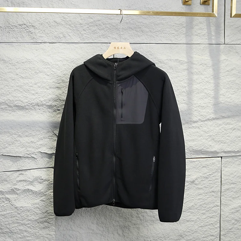 

Double-sided Fleece Windproof and Warm Autumn and Winter Outdoor Hooded Zip-up Jacket