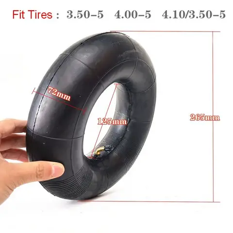 4.10/3.50-4 3.50-5 4.00-5 4.10-5 Inner Tube Thickening Rubber Tire For Electric Scooter Tricycle Trolley Wheelbarrow Cart Wheel