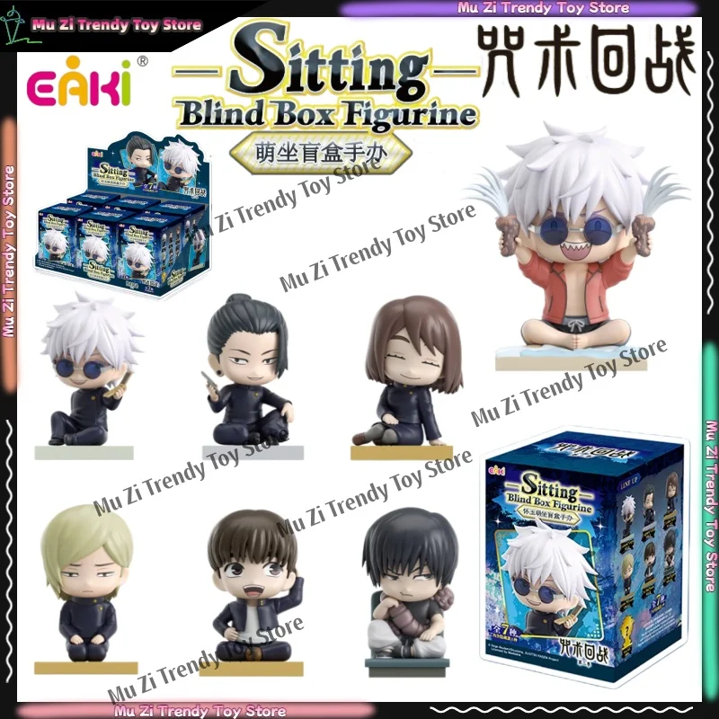 Figura Coleccionable Original EAKI de Jujutsu Kaisen, Caja Sorpresa, PVC, Anime, Gojo Satoru, Geto Suguru, Fushiguro Toji, Juguete de Regalo