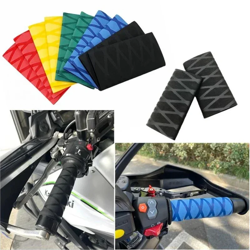 Anti-Slip Heat Shrink Motorcycle Grip Rubber Gloves Handlebar Cover Universal Replacement Motorcycle Accessories 5 Colors