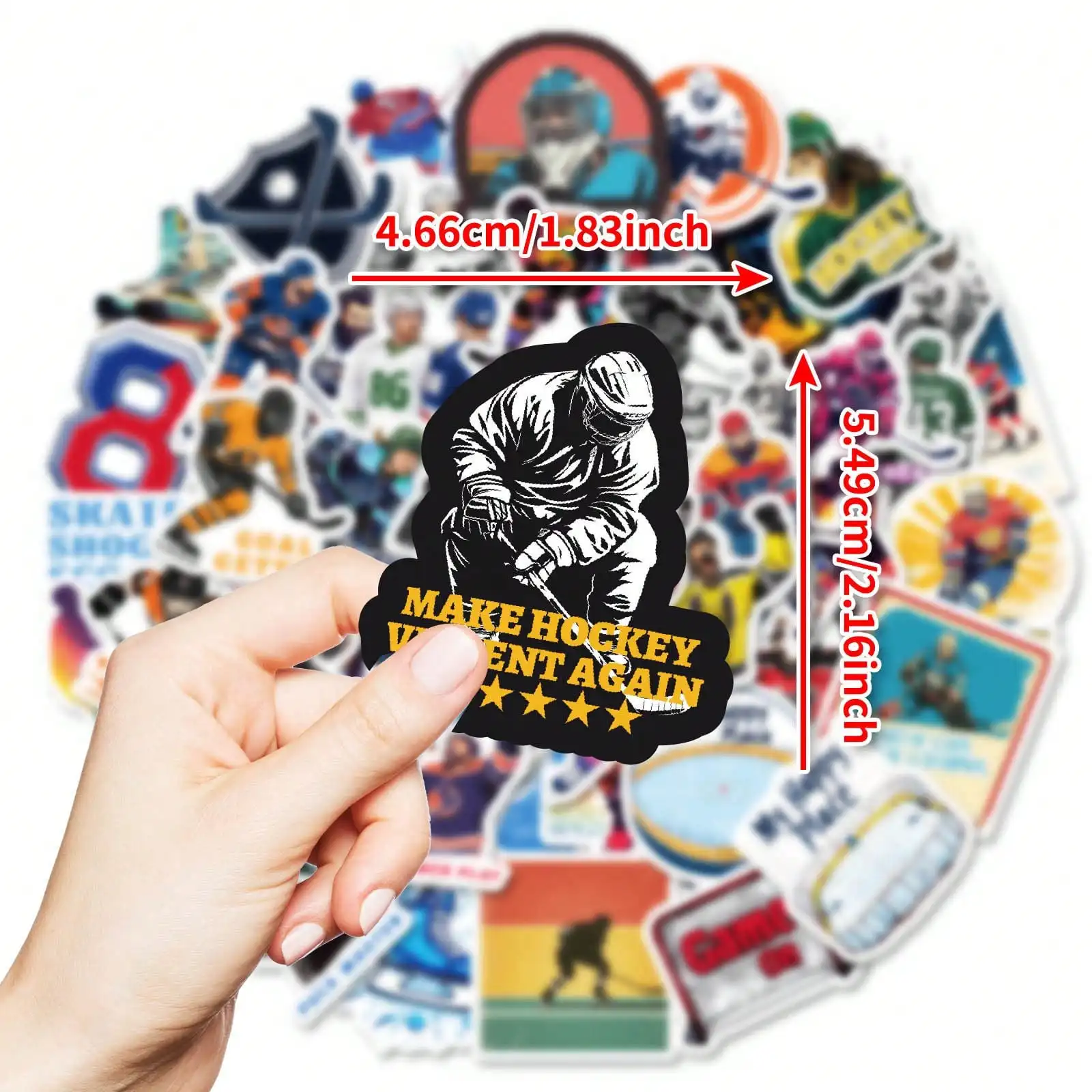 50PCS Ice Hockey Graffiti Stickers Suitable DIY Handbooks Luggage Helmet Desktop Mug Notebook Stickers & More view 3
