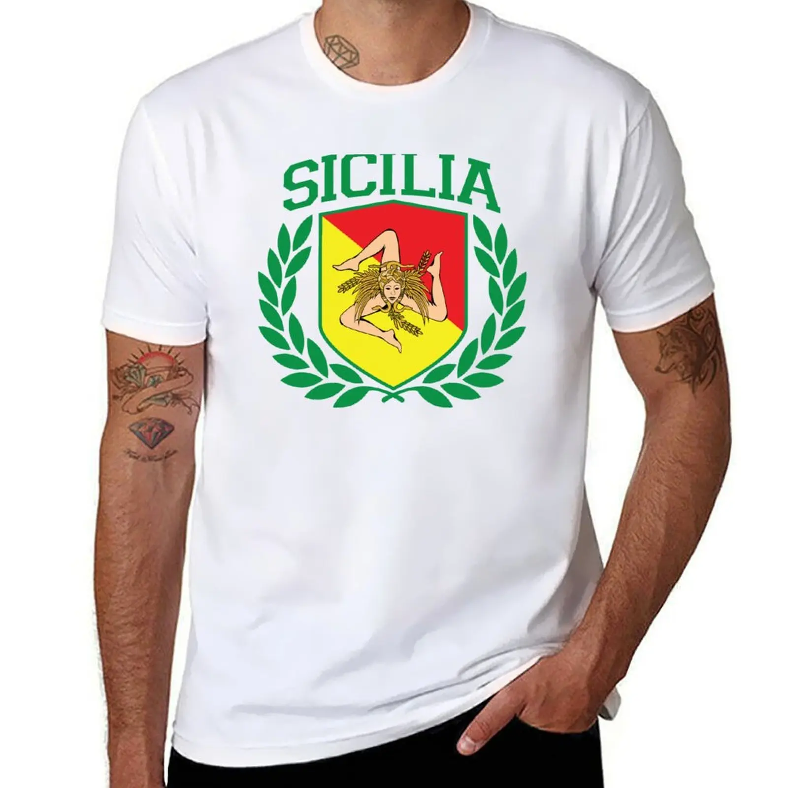 

Sicily Shield T-Shirt t shirt personalised t shirt man cotton T-Shirt