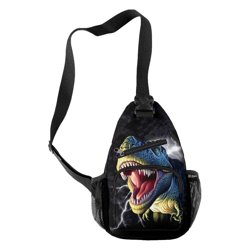 

Anime Dinosaur Shoulder Bags Waist Packs Sling Bag Crossbody Sport Shoulder Chest Messenger Bag