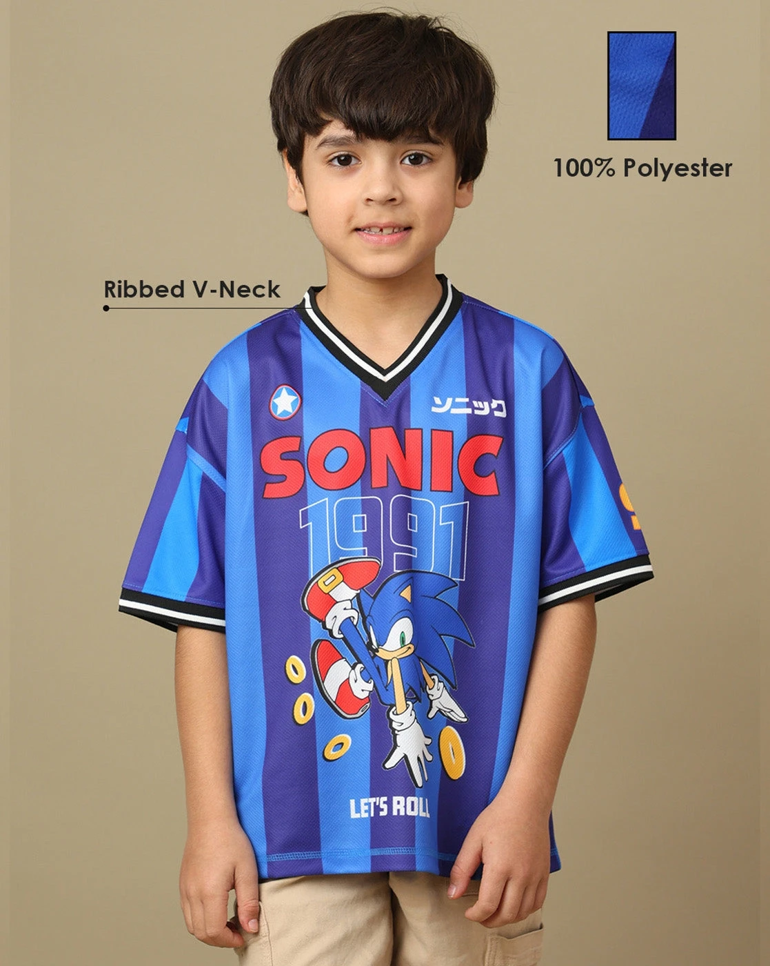 Autumn New Sonic Character Full Set Sports ShirtFamily Parent-child Outfit Sports T-shirt Halloween Kids Cosplay Costume Jersey