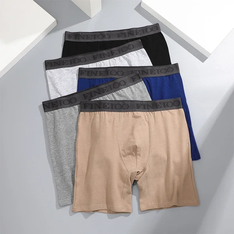 Men's Cotton Resistant Leg Extension Sports Underwear Antibacterial Crotch Running Cycling Flat Corner Shorts Four Corner Shorts
