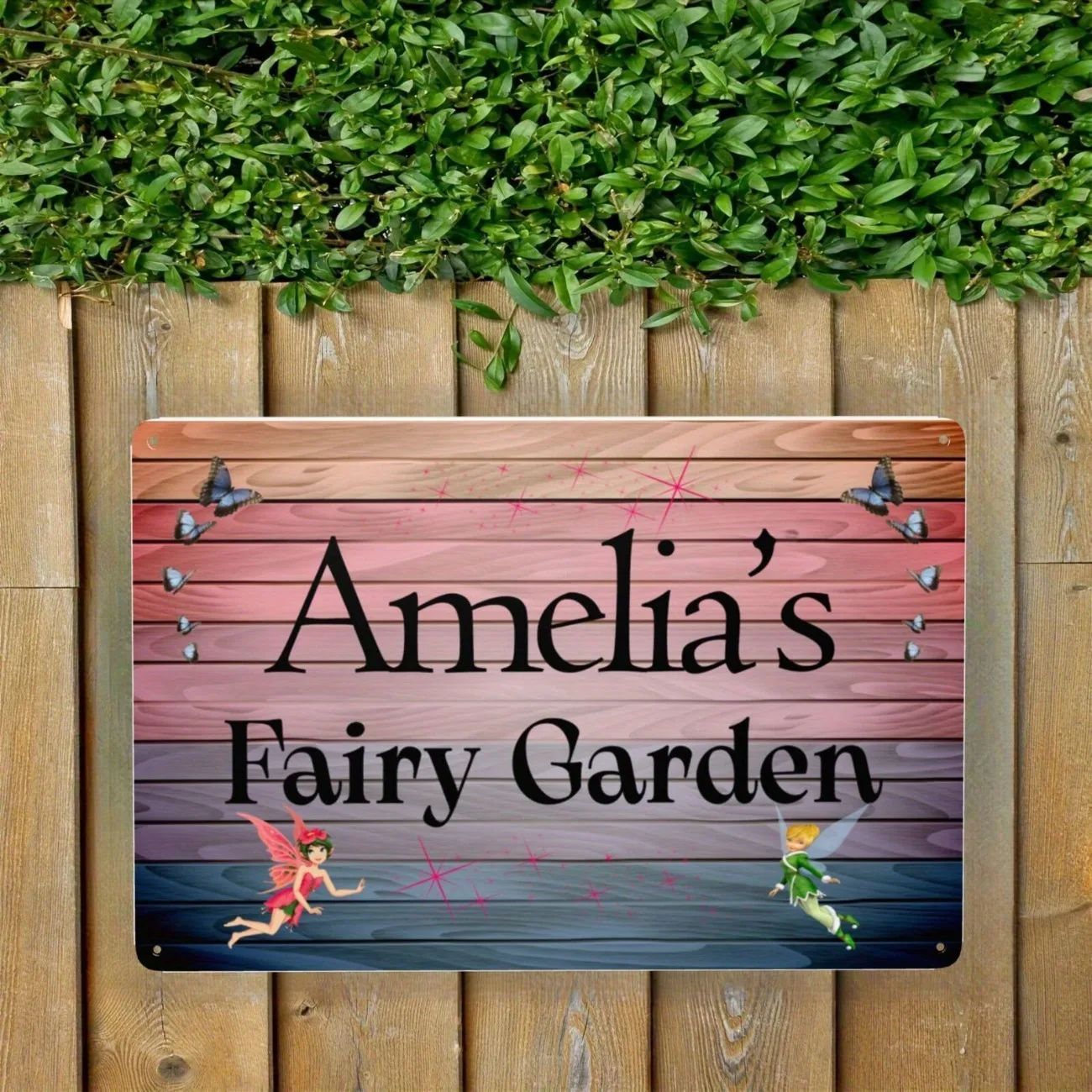 

Custom Personalized Wonderland Garden Aluminum Sign, High Definition Color Wall & Gate Decor for Patio & Shed