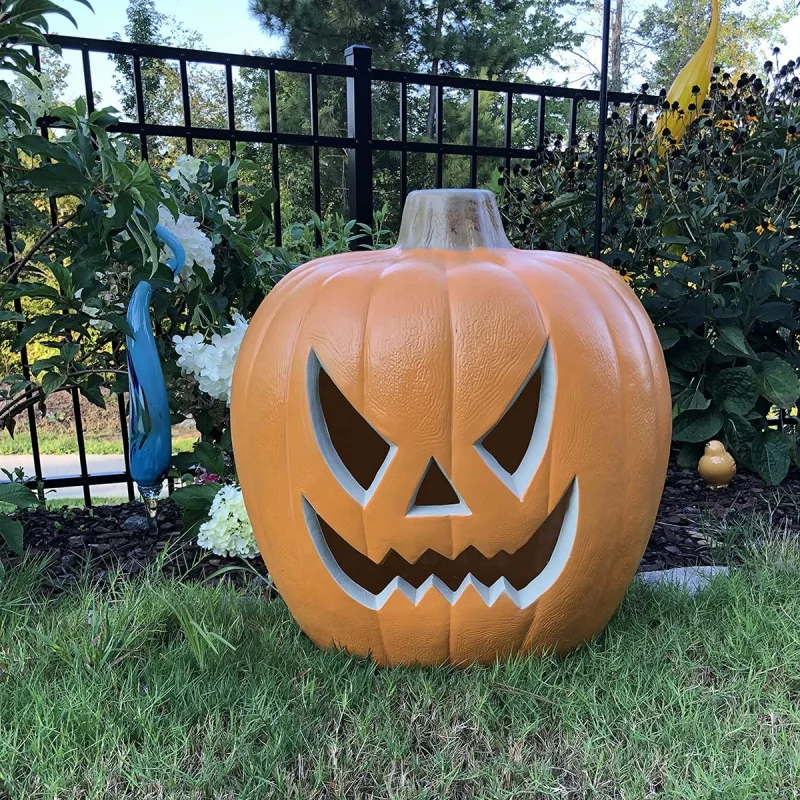 EQHalloween Pumpkin Lanterns,Jack o Lanterns Light Up Pumpkin Decorations,Lighted Pumpkin Set with LED Bulbs Indoor/Outdoor Pump