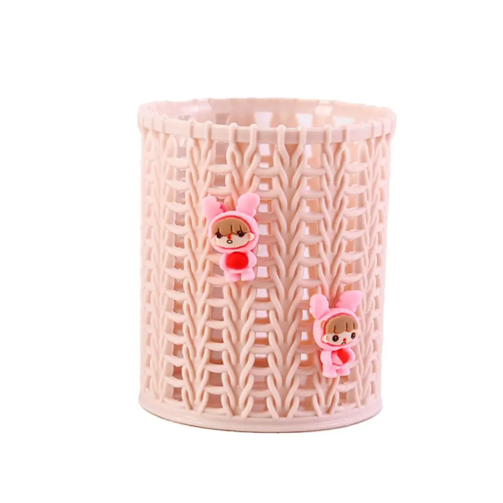 Cute Cartoon Student Stationery Makeup Brush Storage Pen Holder Desktop Organize Storage Tool