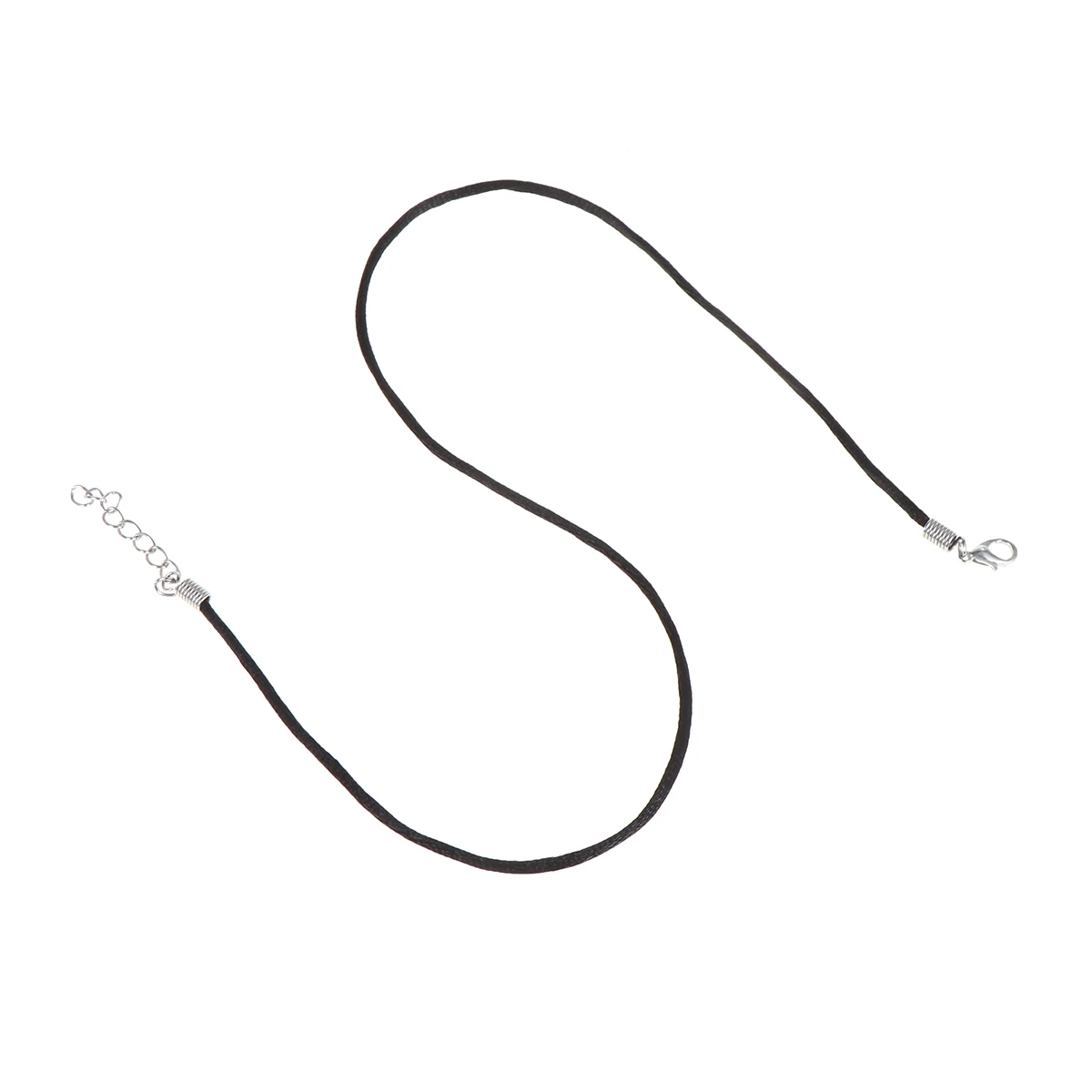 

100 PCS Chinese Knotted Necklace Rope Cord with Clasp Beaded Black Jewelry Beading
