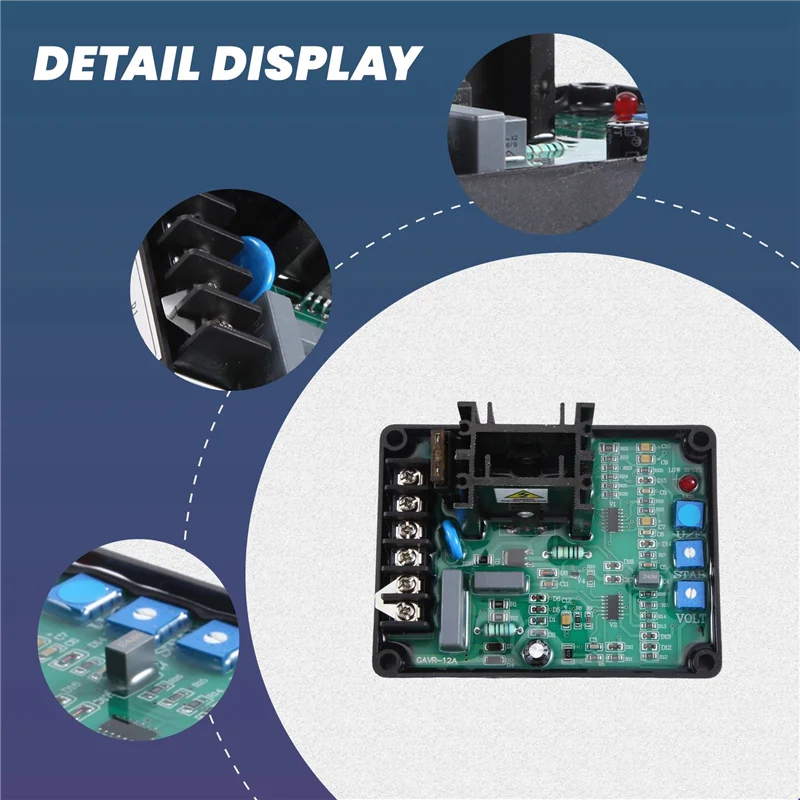 

-WSFS GAVR-12A GAVR 12A AVR For Generator Automatic Voltage Regulator Board Voltage Regulator Board Generator Accessories