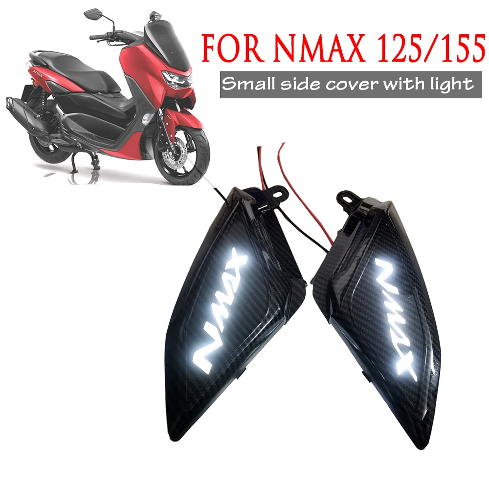Motorcycle Rear Small Side Cover with Light Decorative Cap for Yamaha Nmax155 2023 2022 Nmax 125 155 NMAX125 2020 2021