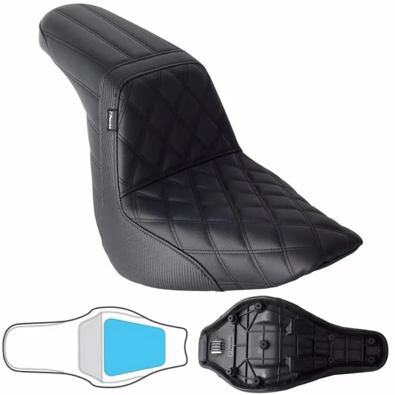Comfort Type Seat Cushion Cover Pad W/Seat Fender Washer Nut Kit for Low Rider FLSB FXLR FXLRS FXLRST