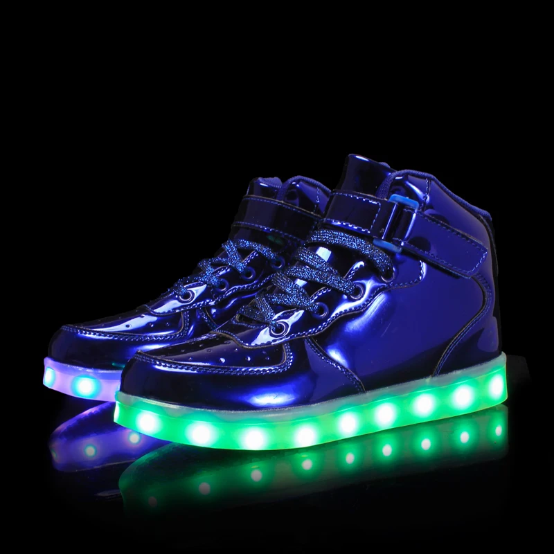 Crianças tênis de incandescência criança tênis luminoso para meninos meninas led feminino colorido único iluminado sapatos de carregamento usb