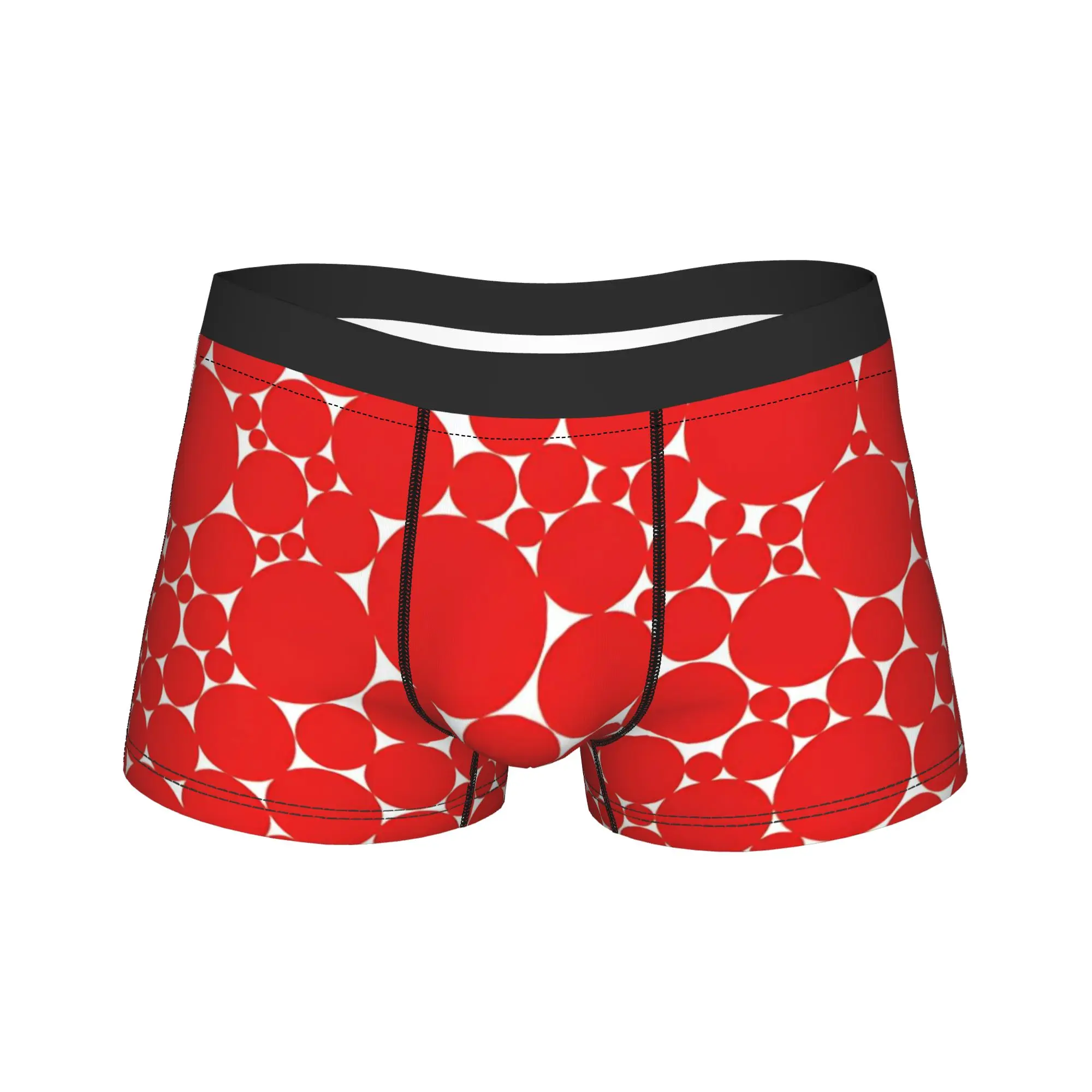 Yayoi Kusama Red Dots Underwear  Men Underpants Pattern Breathable Boxer Shorts Hot Sale Boxer Brief Plus Size