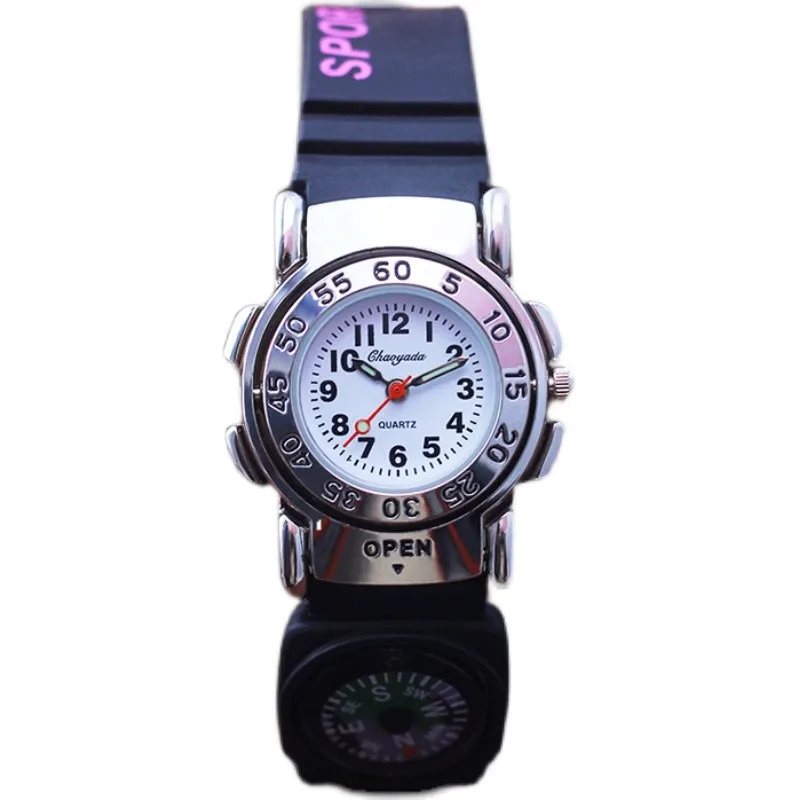 ساعات كوارتز متعددة الوظائف بوصلة شخصية للأطفال والأولاد والطلاب، ساعات هدايا عيد ميلاد رياضية رائعة مقاومة للماء #5