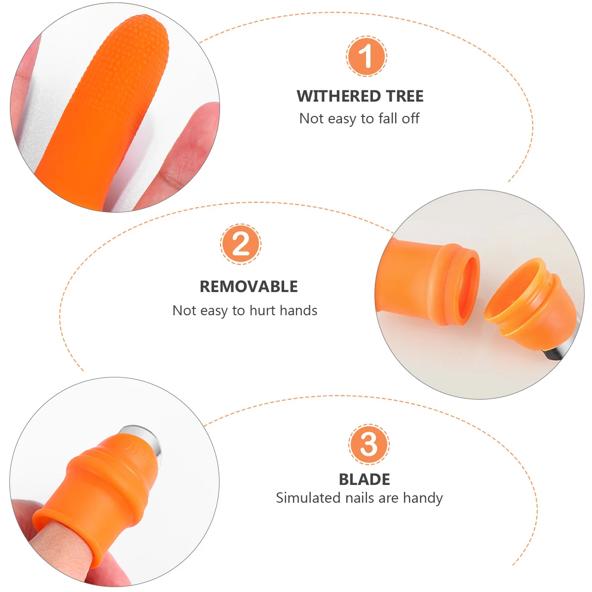 

1Set Stainless Steel Cutter Thumb Finger Covers Vegetable Pepper Picker Gardening Harvest Protection Supplies Finger Cutter