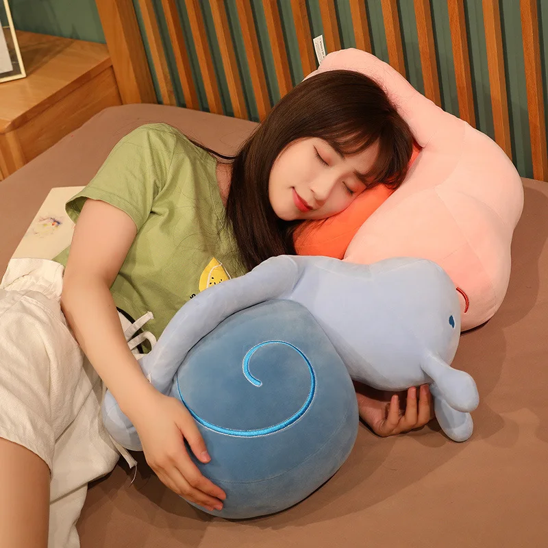 

20-60cm New Yellow&Pink&Blue Snail Plush Toys Stuffed Animal Super Soft Dolls Sleeping Pillow Gift for Kids Girls Boy Room Decor