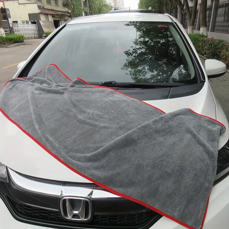 160X60cm Car Towel Absorbent Microfiber Thick Coral Fleece Soft Quick Drying Car Motorcycle Cleaning Cloths Home Accessories