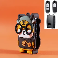 Cartoon Rubber Smart Key Case For Mazda 3 Alexa CX30 CX-30 CX-5 CX5 CX3 CX-3 CX8 CX-8 CX9 CX-9 Cx50 Remote Key Cover Protector