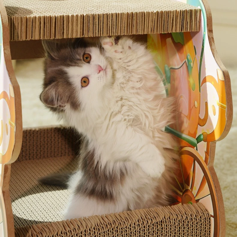 Rascador carruaje calabaza para gato de interior - imagen 4