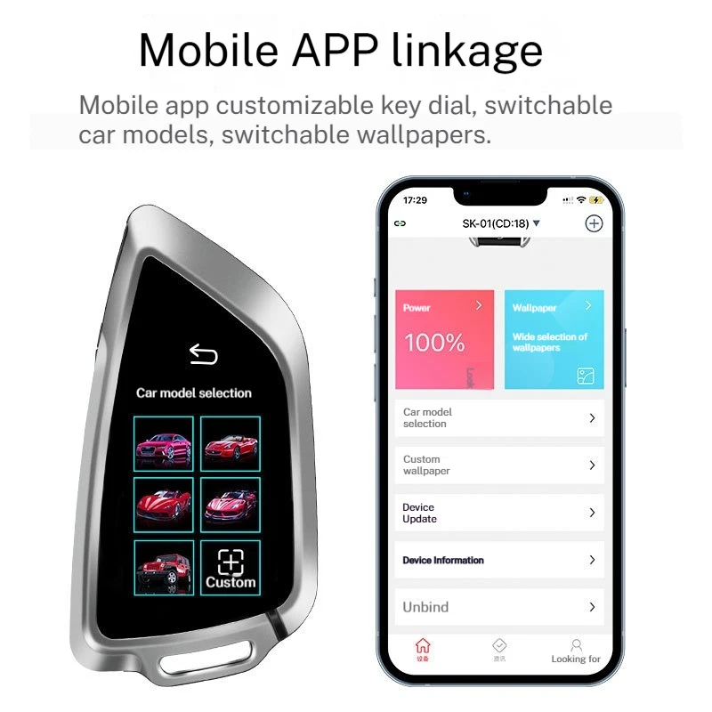 LCD Touch Smart Car Key Connect With Mobile Phone For BMW Benz Audi Land Rover Lamborghini Cadillac Toyota Honda BYD Ford Tesla