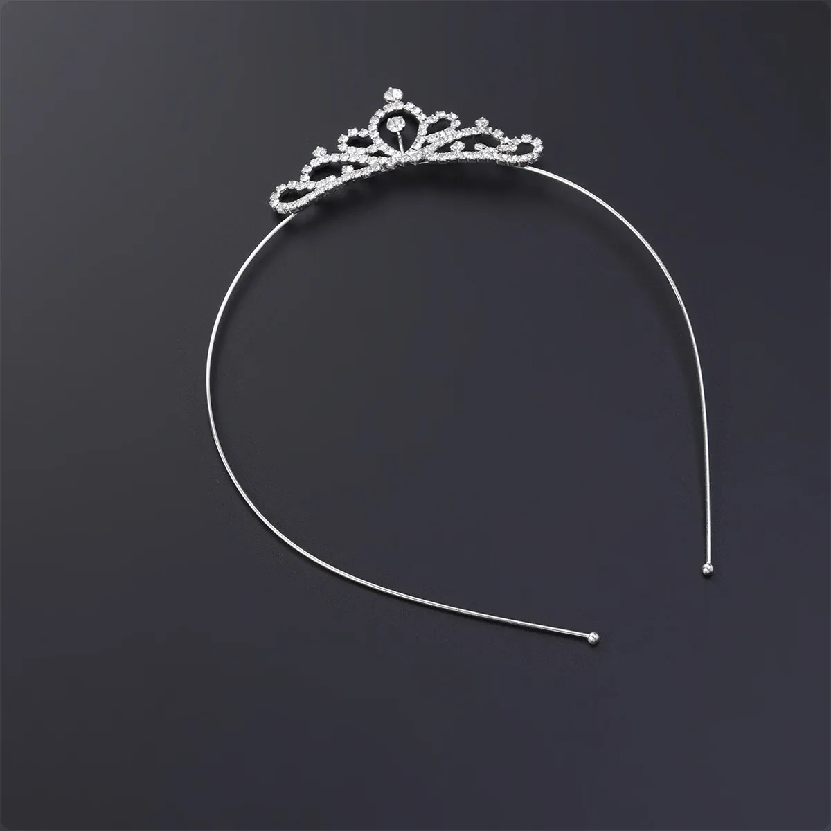 

1 Piece Rhinestone Crown Hair Hoop for Girls Kids Hairband Tiara Headband for Birthday Party Cosplay Daily Wear