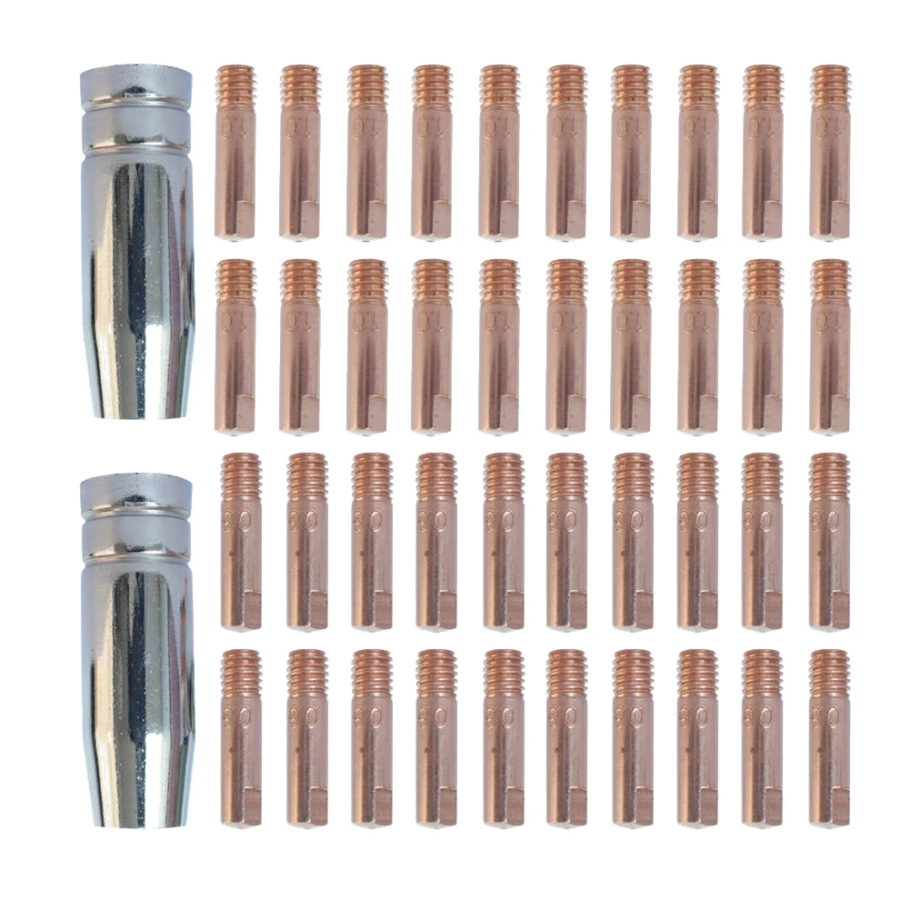 42 Pcs Quality Consumable Set For Mig Torch Gas Nozzles And Contact Tips Manufacturing And Metalworking DIY Accessories Welding
