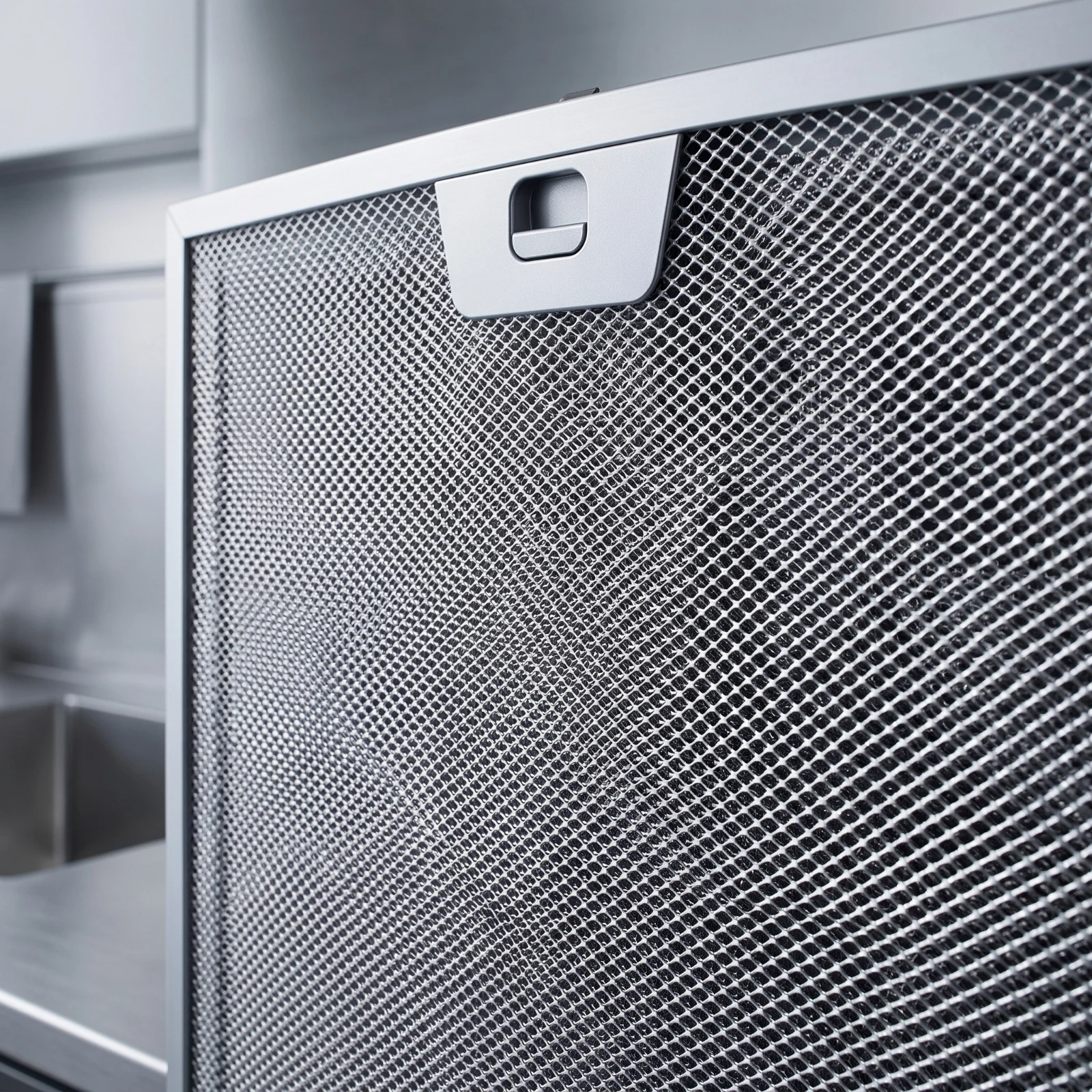 Range Hood Filter with Latch Long-Lasting Cooker Hood Filter Metal Rectangular for Kitchen